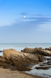 山东日照任家台礁石公园海滨风景