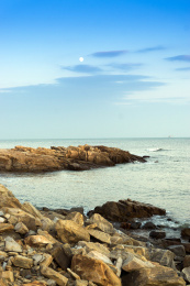 山东日照任家台礁石公园海滨风景