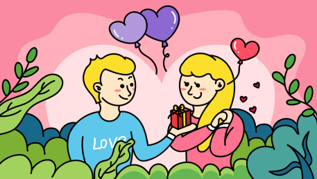 情人节主题矢量插画