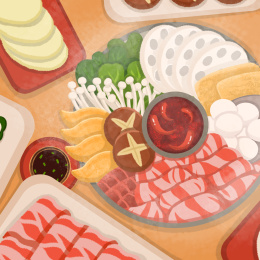 过年团圆饭喜庆素材