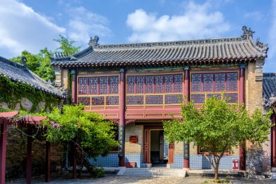 中国山东省滨州市杜受田故居的绣楼