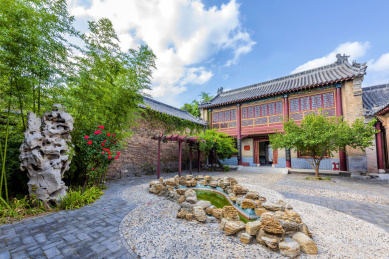 中国山东省滨州市杜受田故居的绣楼