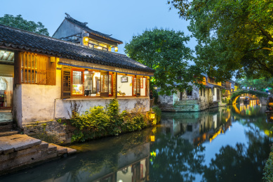 周庄古镇夜景