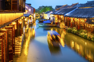 周庄古镇夜景