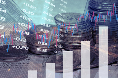 硬币堆砌堆叠投资理财金融图表报告大数据走势趋势