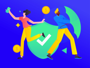 保护用户资产安全， 矢量扁平人物场景创意概念插画