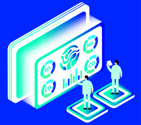 地球环境检测分析矢量插画