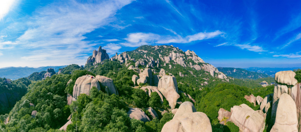 中国福建省宁德市太姥山航拍风光