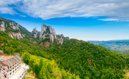 中国福建省宁德市太姥山航拍风光