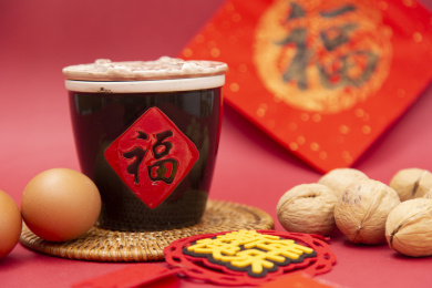 中国传统节日春节的喜庆气氛和对联