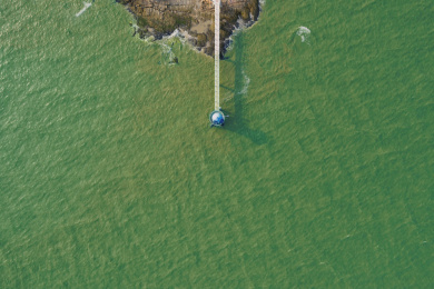 广东珠海唐家淇澳岛其沙湾灯塔