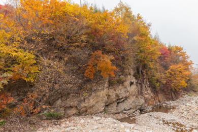 辽宁抚顺猴石国家公园秋季自然风光