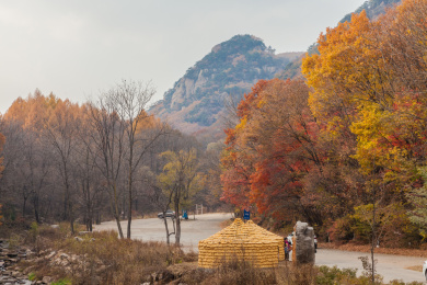 辽宁抚顺猴石国家公园秋季自然风光