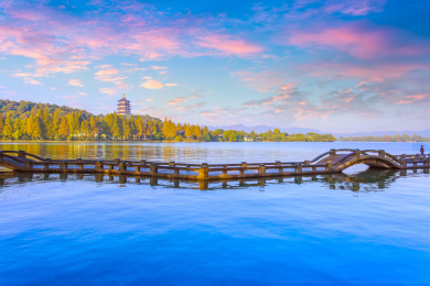 杭州西湖山水自然景观