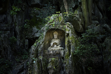 中国浙江省杭州市灵隐寺佛像