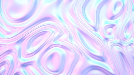 抽象液态流体金属海报背景图，三维渲染