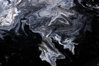 黑白灰混合颜料流体艺术，抽象的彩色背景墙纸纹理。