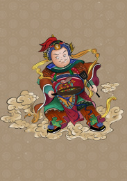 鼠年吃货炒菜门神