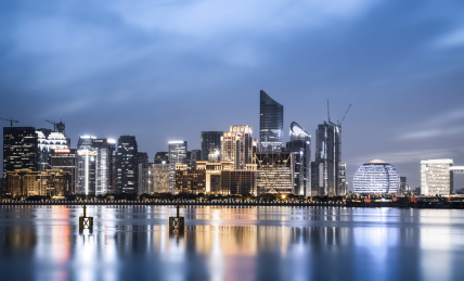 杭州钱江新城夜景