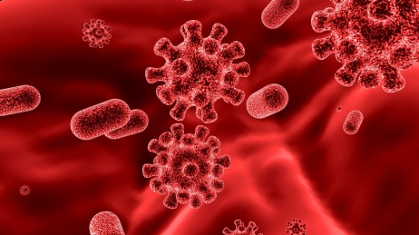 传染性流感病毒感染3D概念场景