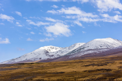 中国四川省甘孜州理塘县田野风光