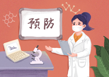 防止病菌戴口罩的医生