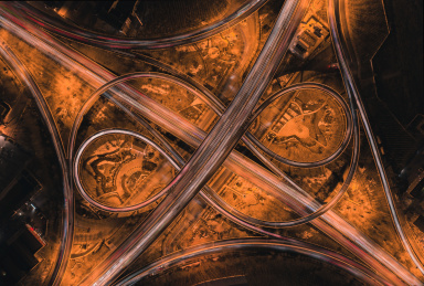 天津南仓桥夜景航拍