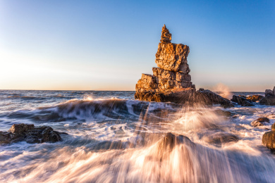 大连旅顺将军石日落