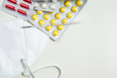 药品体温表静物特写