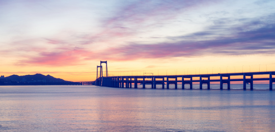 中国辽宁大连星海湾日出