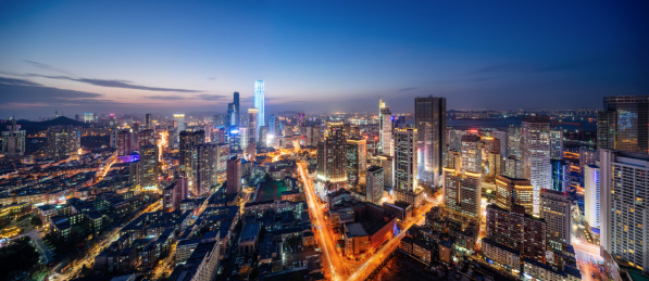 中国辽宁大连城市夜景