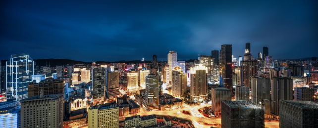 中国辽宁大连城市夜景