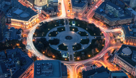 中国辽宁大连城市夜景