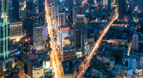 中国辽宁大连城市夜景
