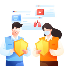 医疗医护团队健康矢量插画