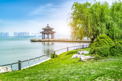 杭州西湖集贤亭古建筑风景