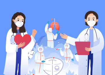 健康医疗医护卡通插画