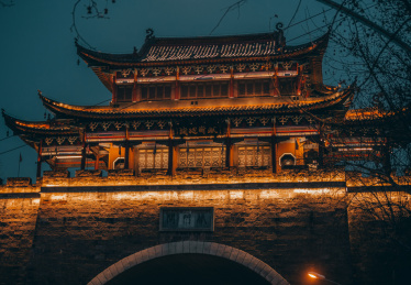 武汉市晴川阁夜景