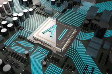 AI智能芯片渲染图