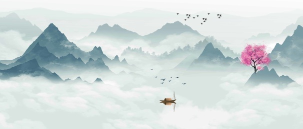 写意式山水画新中式水墨画中国风国画