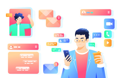 商务办公矢量插画