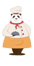 叉腰熊猫厨师