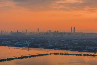 中国云南昆明城市天际线