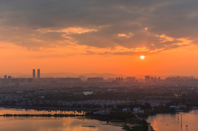 中国云南昆明城市天际线