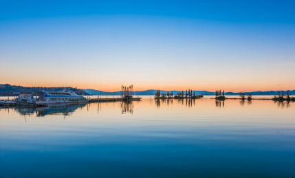 中国云南昆明滇池湿地日出