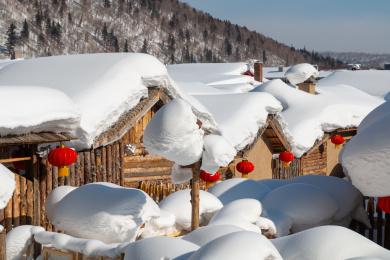 中国黑龙江省海林市雪乡风景区