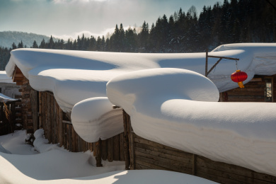 中国黑龙江省海林市雪乡风景区