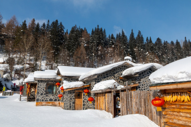 中国黑龙江省海林市雪乡风景区