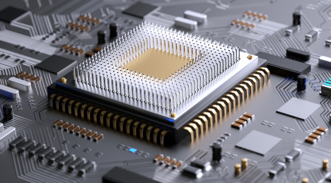 电子芯片技术微观场景