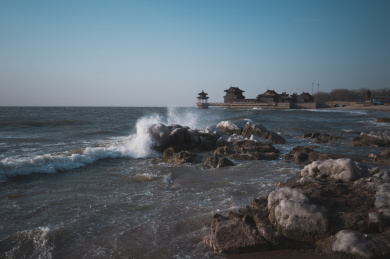 中国河北秦皇岛老龙头景区 